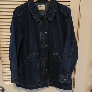 Old Navy Dark Blue Denim Barn Jacket